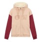 Sweat Picture Basement Plush Zip Hoodie femme rose creme
