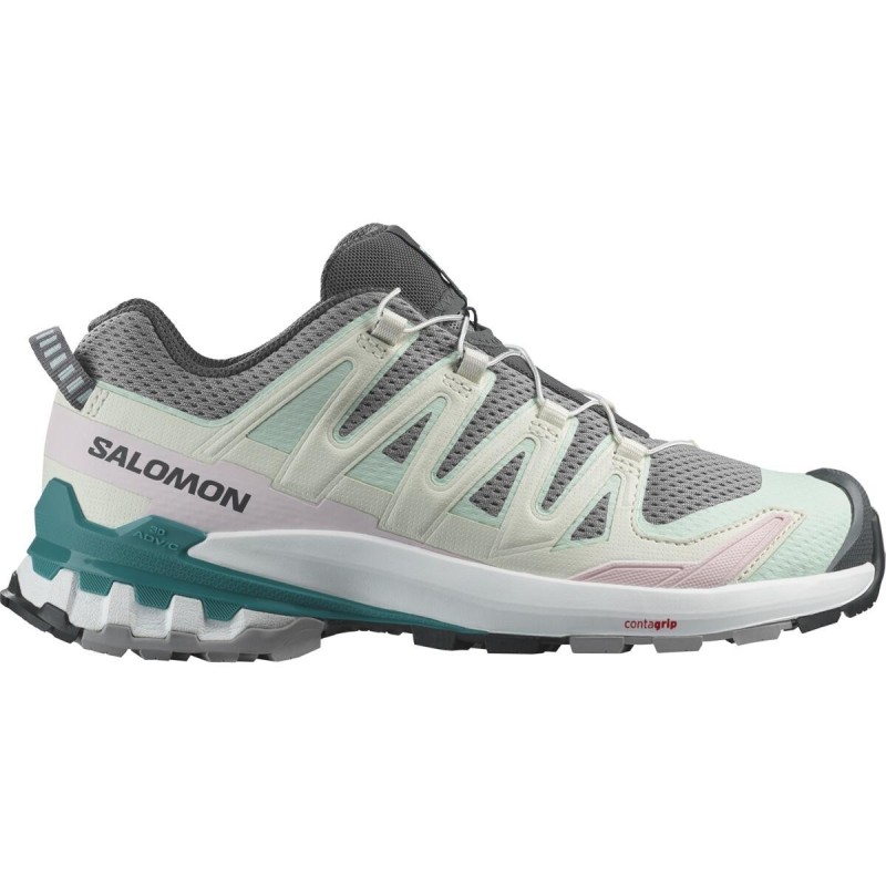 Salomon XA PRO 3D V9 Femme gull / white / bleached aqua Salomon XA PRO 3D V9 Femme gull / white / bleached aqua