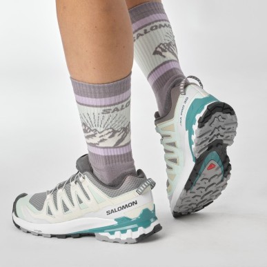 Salomon XA PRO 3D V9 Femme gull / white / bleached aqua