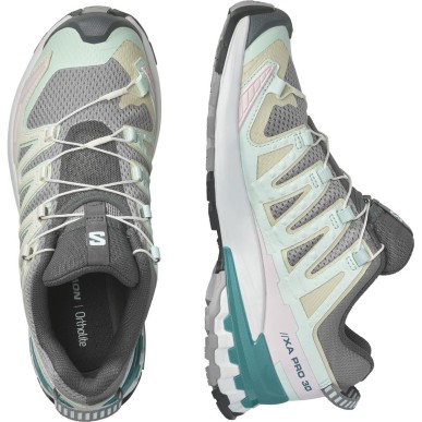 Salomon XA PRO 3D V9 Femme gull / white / bleached aqua