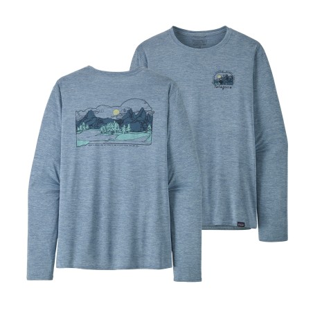 Patagonia L/S Cap Cool Daily Graphic Tee steam blue