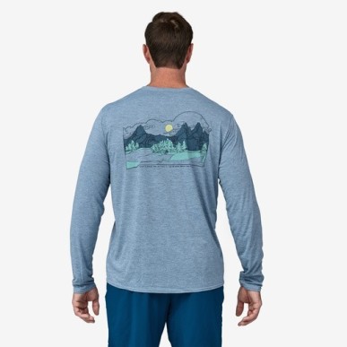 Patagonia L/S Cap Cool Daily Graphic Tee steam blue