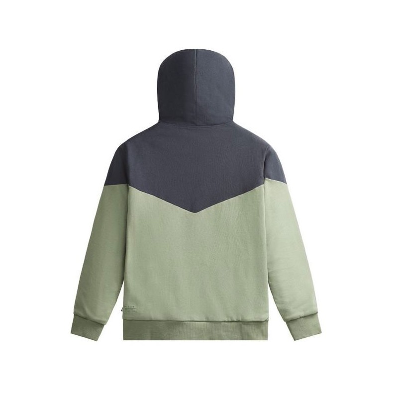Picture Basement Plush Zip Hoodie dark blue green spray