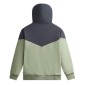 Picture Basement Plush Zip Hoodie dark blue green spray