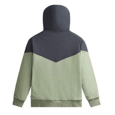 Picture Basement Plush Zip Hoodie dark blue green spray
