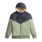 Picture Basement Plush Zip Hoodie dark blue green spray