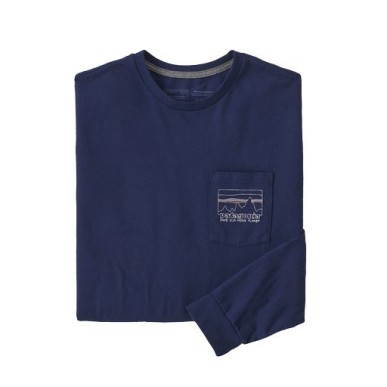 Patagonia L/S 73 Skyline Pocket Responsibili Tee lagom blue