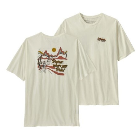 Patagonia Protect Pedal Organic Tee birch white