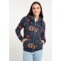 Ragwear Fllow Print Hood Femme navy