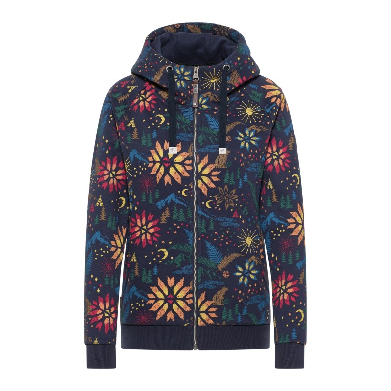 Ragwear Fllow Print Hood Femme navy