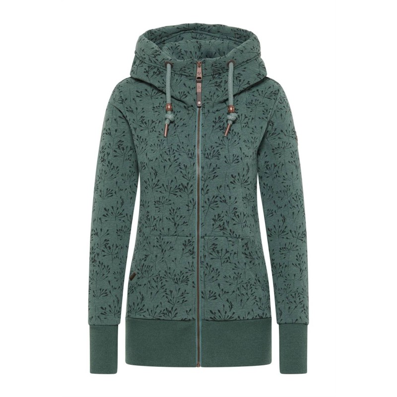 Ragwear Neska Flowery Zip Femme pine green