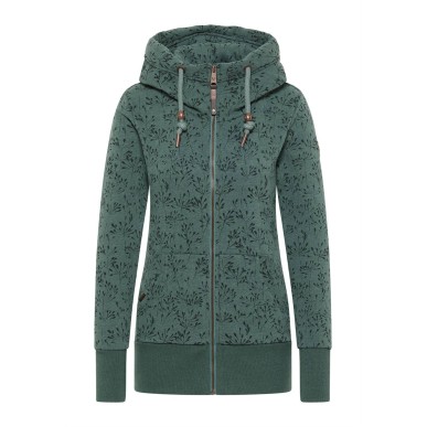 Ragwear Neska Flowery Zip Femme pine green