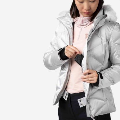 Rossignol Staci Metallic Jacket Femme silver