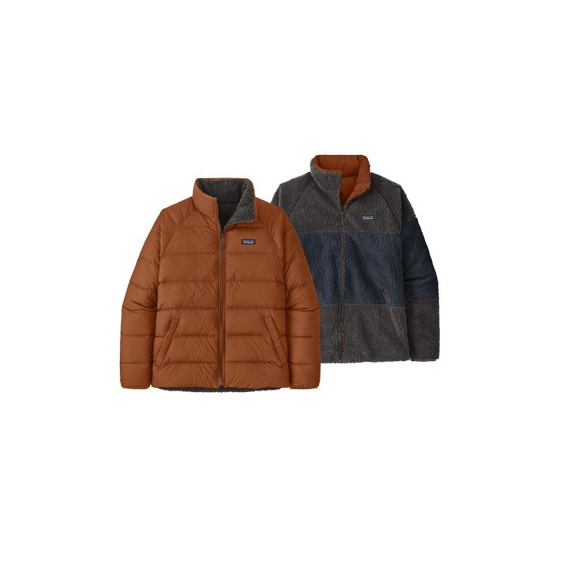 Patagonia Reversible Silent Down Jacket sisu brown