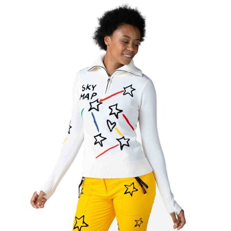 Rossignol Constellation JCC 1/2 Zip Femme white