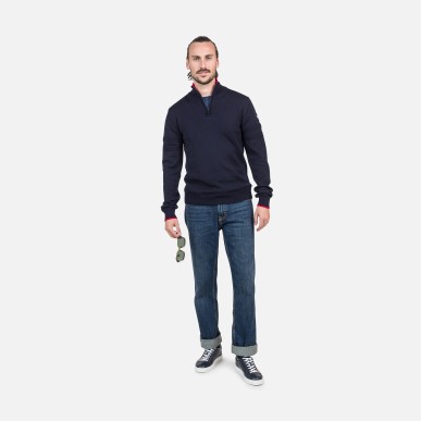 Rossignol Stripe 1/2 Zip Knit dark navy
