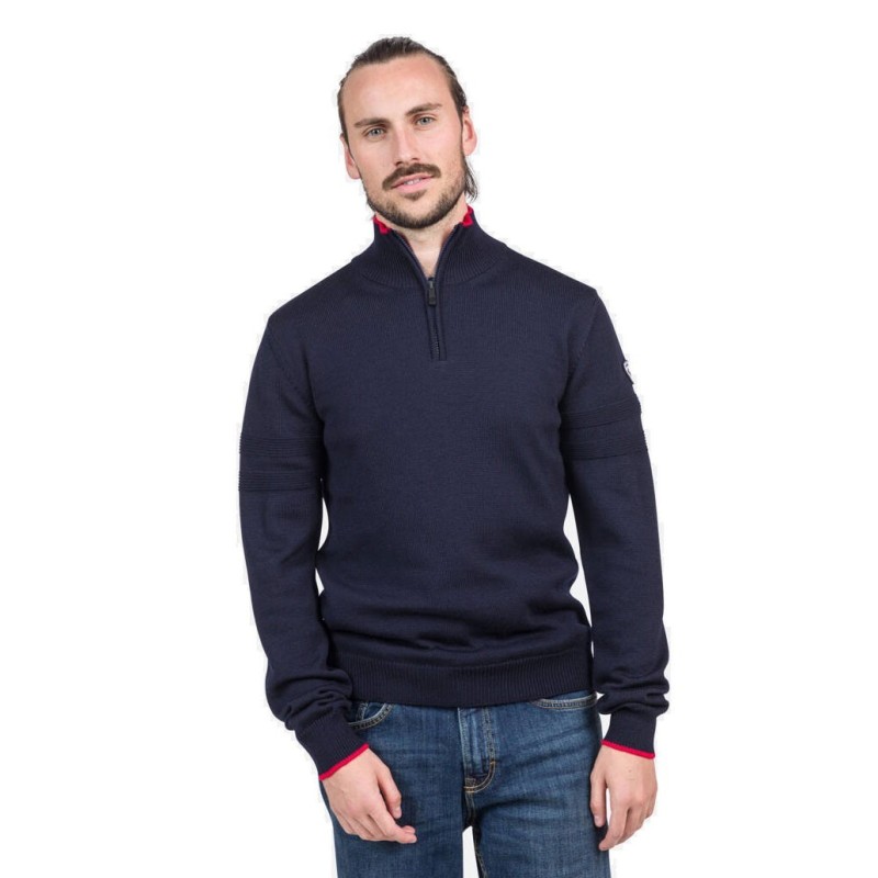 Rossignol Stripe 1/2 Zip Knit dark navy