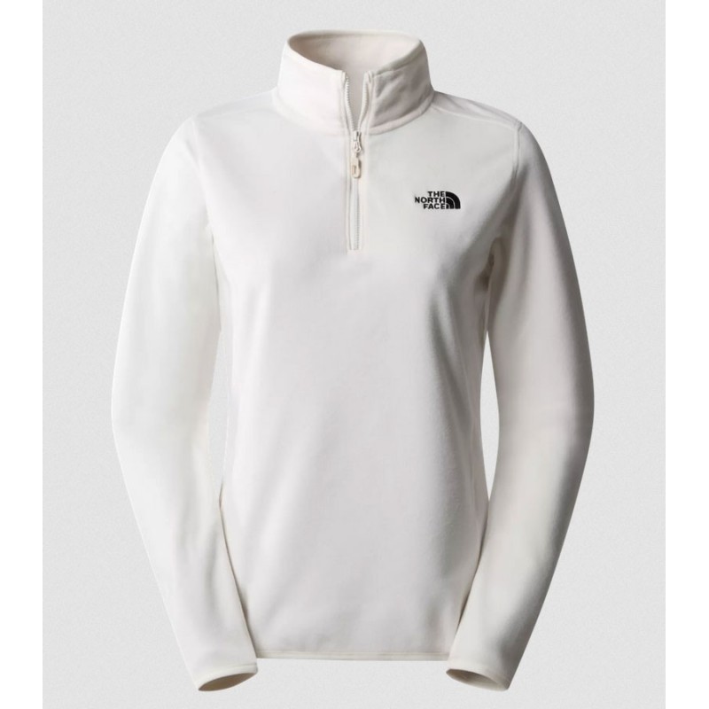The North Face 100 Glacier 1/4 Zip Femme gardenia white
