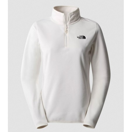 The North Face 100 Glacier 1/4 Zip Femme gardenia white