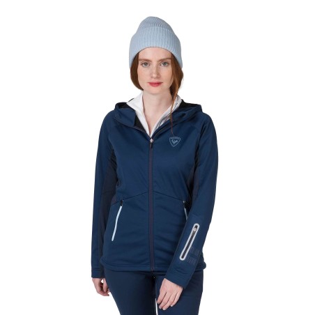 Rossignol Softshell Hoodie Jacket Femme dark navy