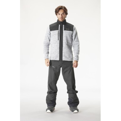 Picture Dauwy Fleece grey melange / black