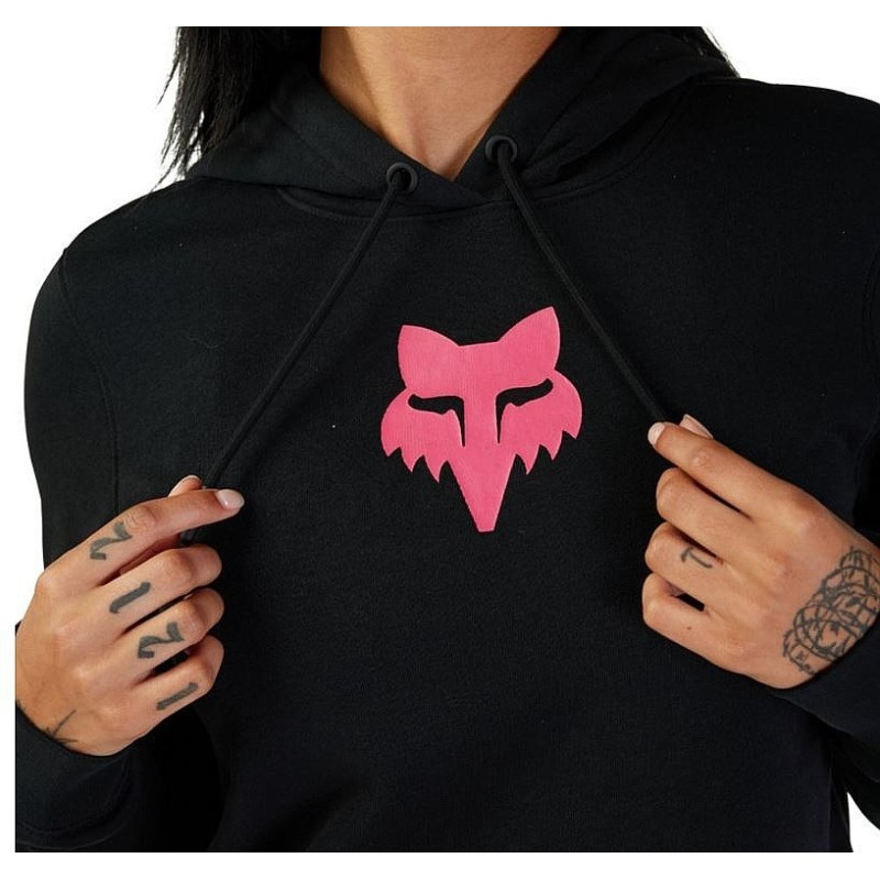 Fox Head Fleece Hood Femme black / pink Fox Head Fleece Hood Femme black / pink