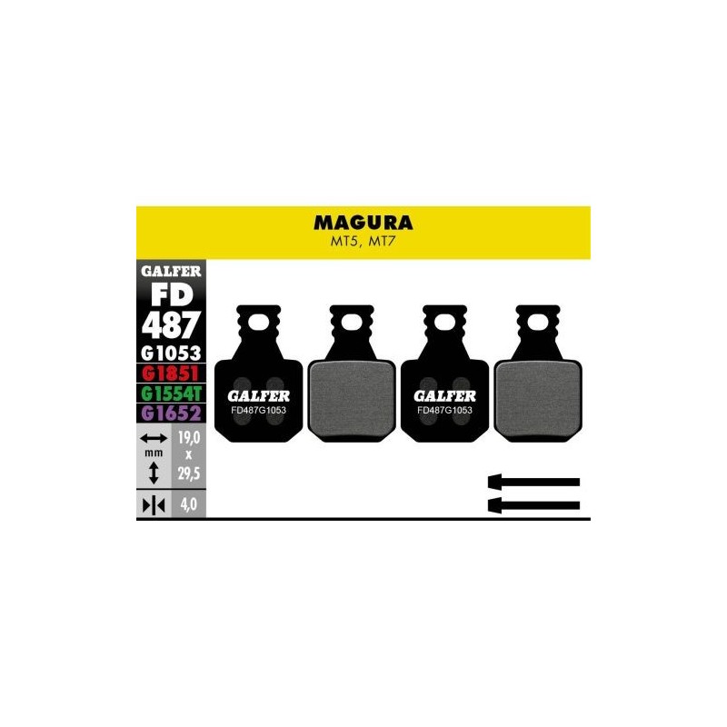Plaquettes Galfer Magura MT5 1053 Noir (set de 2)