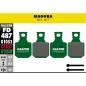 Plaquettes Galfer Magura MT5 Vert (set de 2)