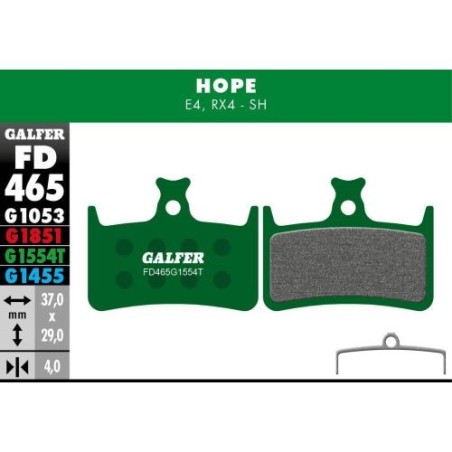 Plaquettes Galfer Hope E4 Vert
