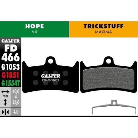 Plaquettes Galfer Hope V4 1053 Noir