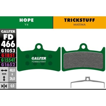 Plaquettes Galfer Hope V4 Vert