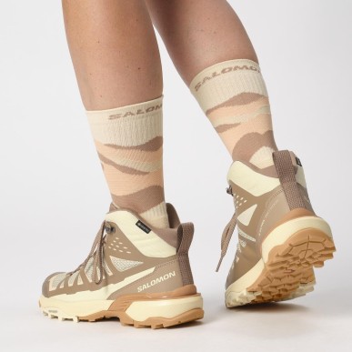 Salomon X Ultra 360 Edge Mid GTX Femme shortbread / raw umber / prairie sunset