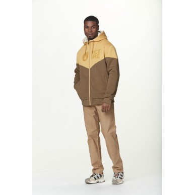Picture basement plush zip hoodie oak buff bison
