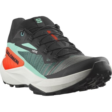 Salomon Genesis black / electric green / cherry tomato