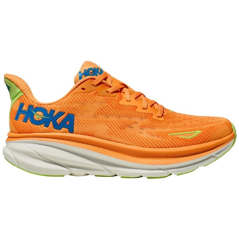 Hoka Clifton 9 solar flare / lettuce
