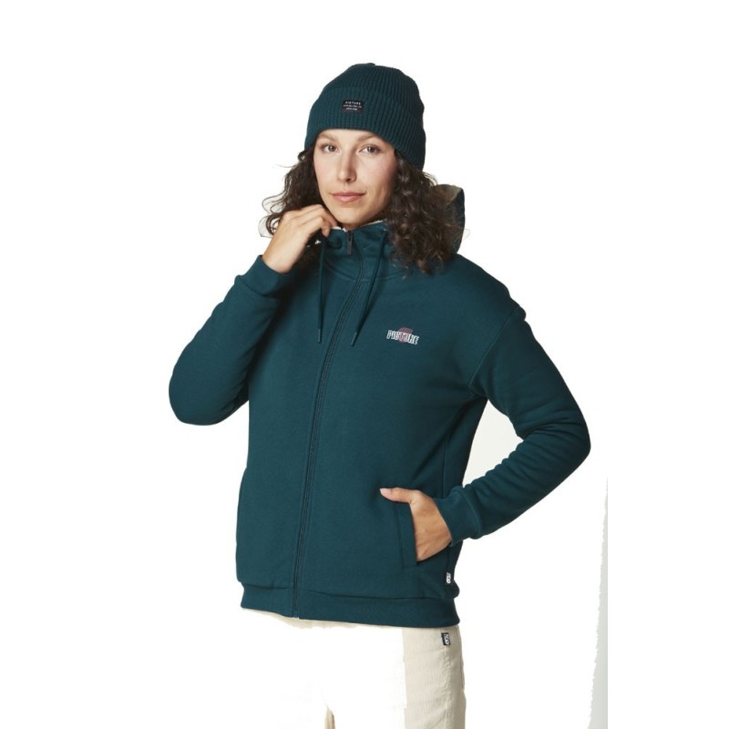 Picture Glimma Plush Zip Hoodie Femme deep water