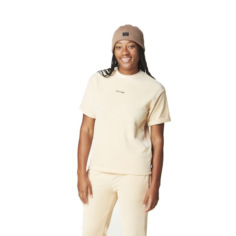 Picture Kiarra Velours Tee Femme whitecap gray