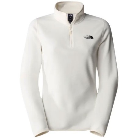 The North Face 100 Glacier 1/4 Zip Femme white dune