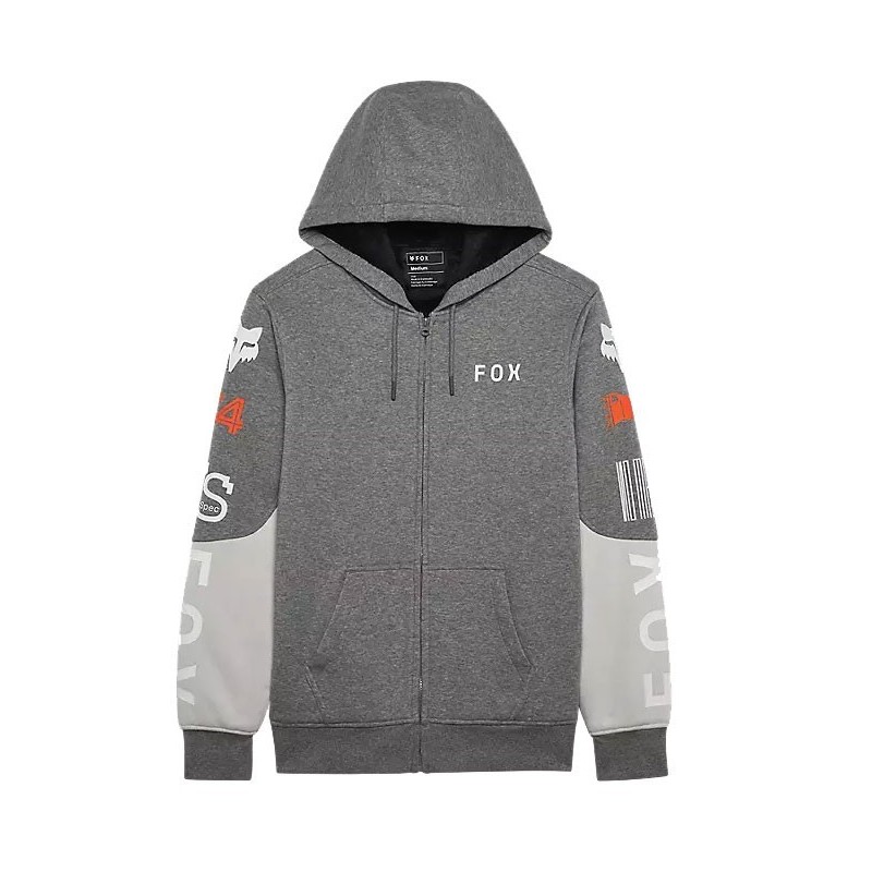 Fox RS Blocked Sasquatch Fleece Zip heather grey