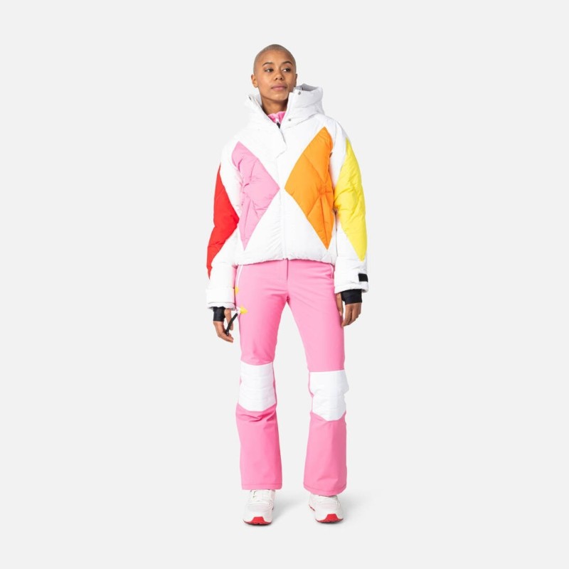 Rossignol Diamond Down Bomber Jacket Femme white Rossignol Diamond Down Bomber Jacket Femme white