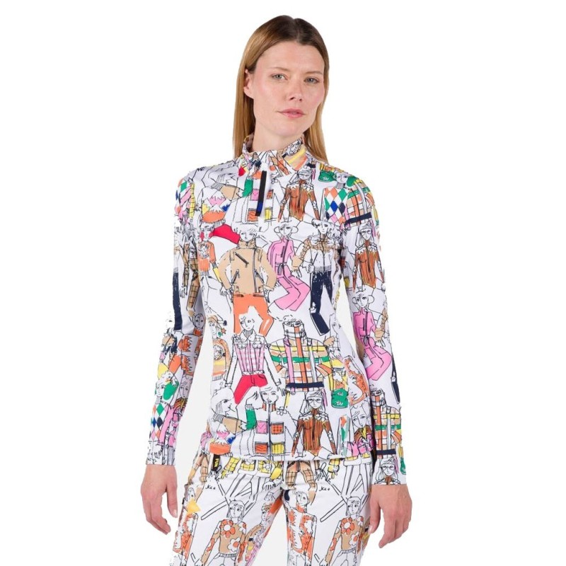 Rossignol Booster 1/2 Zip Top Femme multico Rossignol Booster 1/2 Zip Top Femme multico