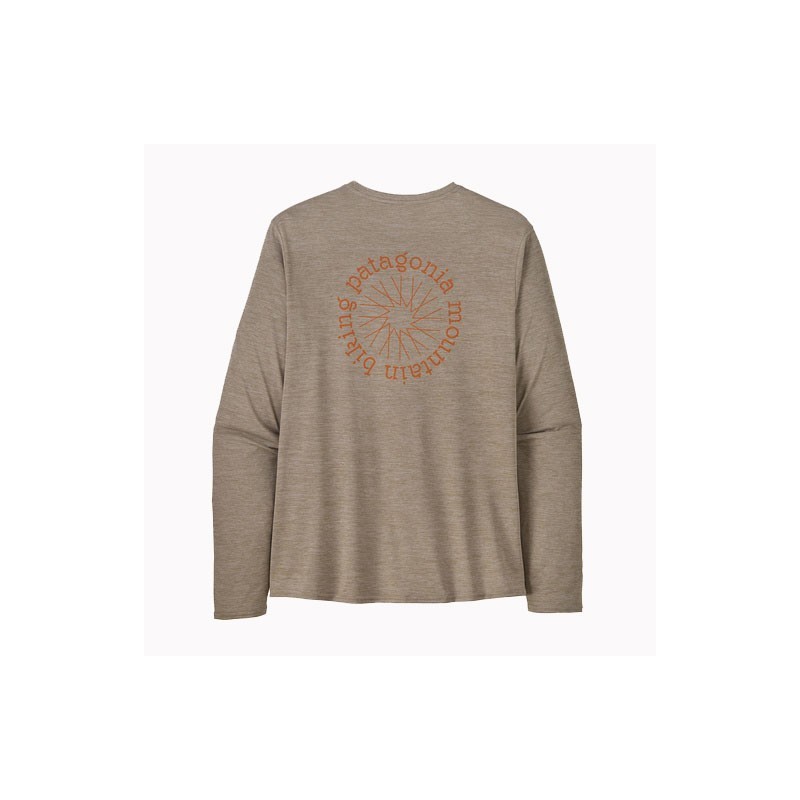 Patagonia L/S Cap Cool Daily Graphic Tee seabird grey x-dye Patagonia L/S Cap Cool Daily Graphic Tee seabird grey x-dye