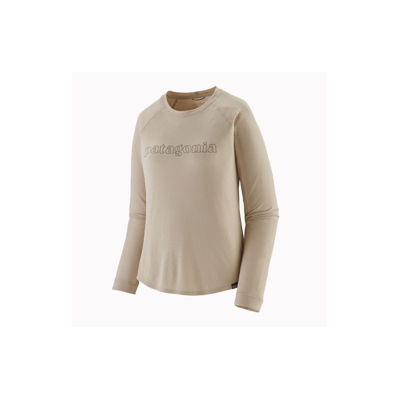 Patagonia L/S Cap Cool Trail Graphic Tee Femme pumice Patagonia L/S Cap Cool Trail Graphic Tee Femme pumice