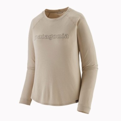 Patagonia L/S Cap Cool Trail Graphic Tee Femme pumice