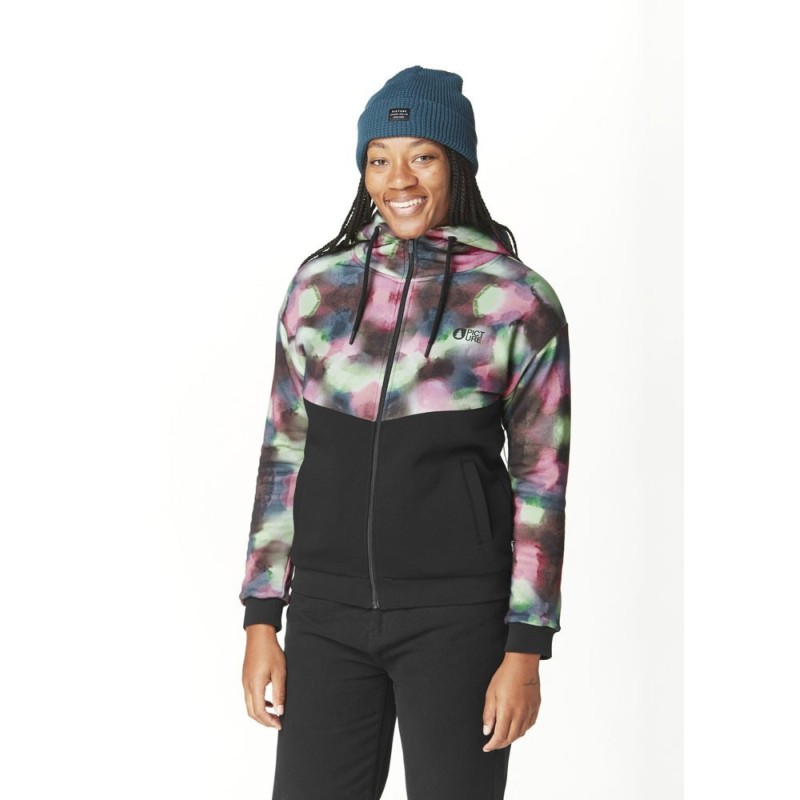Picture Basement Plush Zip Hoodie Femme black